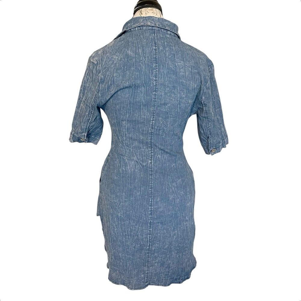 Womens Dress Size Medium Denim Jean Y2k, 80's, 90's Acid Stone Wash Countrycore - Picture 3 of 12